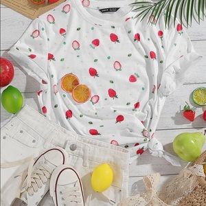 Strawberry Print Tee